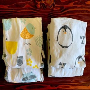Organic cotton crib sheets - Lot of 4.